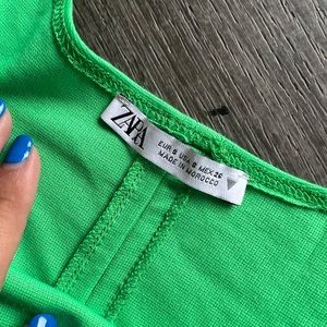 Green bodycon dress zara summer